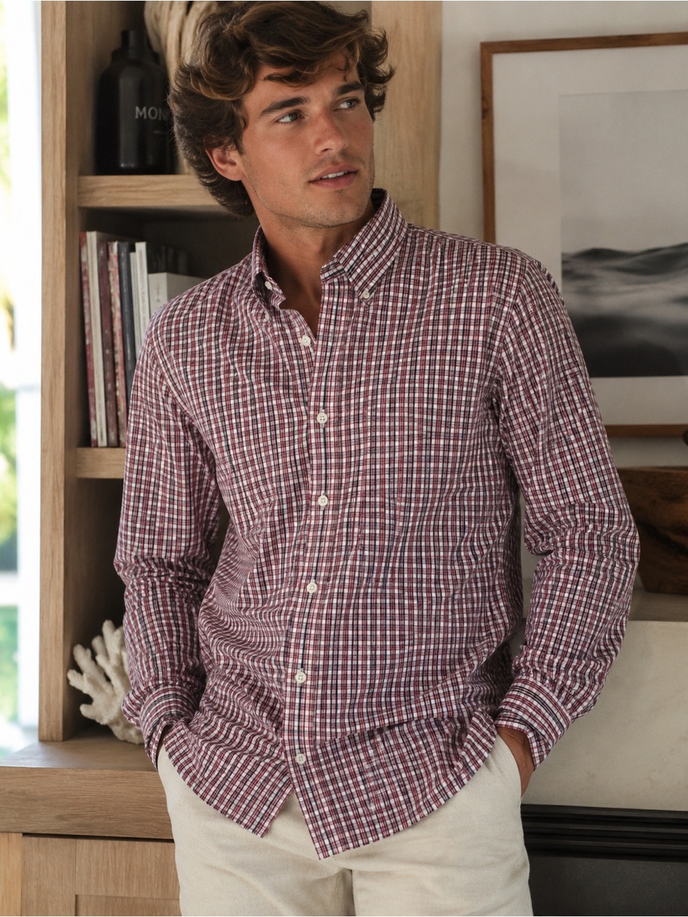 Brooks Brothers The Original Polo Shirt Slim Fit Plaid Button Down Size S Preppy